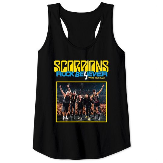 Discover Scorpions Rock Believer World Tour 2022 Shirt, Scorpions Shirt, Concert Tour 2022 Tank Tops, Scorpions Band Tank Tops