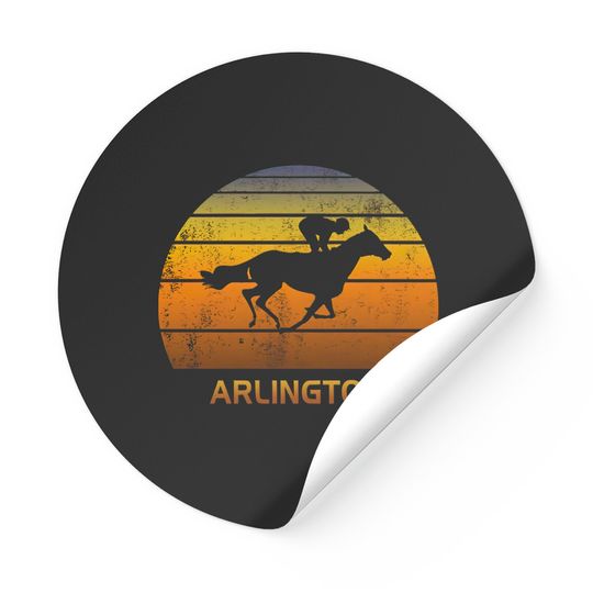 Discover Retro Arlington Illinois Horse Racing Park Sticker Stickers