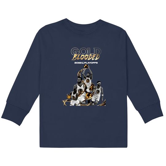 Discover Gold Blooded  Kids Long Sleeve T-Shirts, Warriors Gold Blooded  Kids Long Sleeve T-Shirts