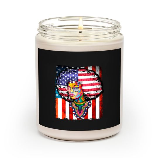Discover Afro Women Flag - Black History Scented Candle Scented Candles