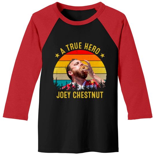 Discover A True Hero Funny Joey Chestnut Vintage Retro Clas