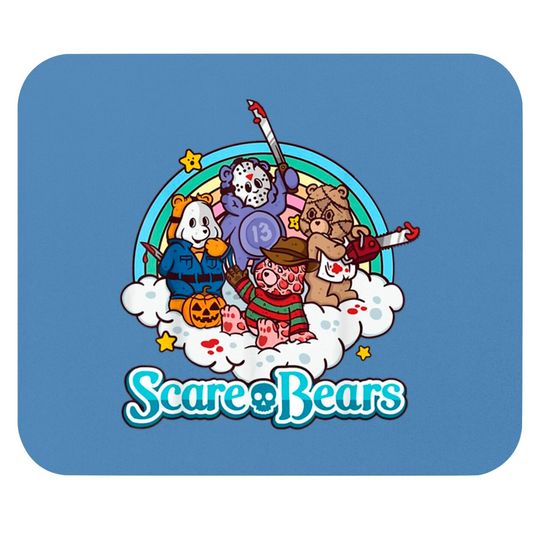 Discover HalloweenJasonAndFriends Scare Bears Mouse Pad Mouse Pads
