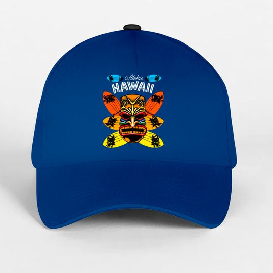Discover Aloha - Hawaii Tiki And Surfboards Baseball Caps Luau