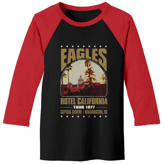 Discover Hotel California Eagles Concert Tour 2022 Rock Band Baseball Tees