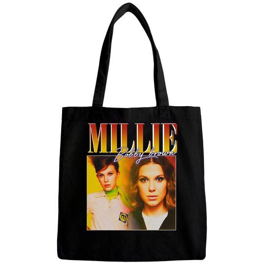 Discover Millie Bobby Brown Bags Vintage design, Millie Bobby Brown Retro Unisex Shirt