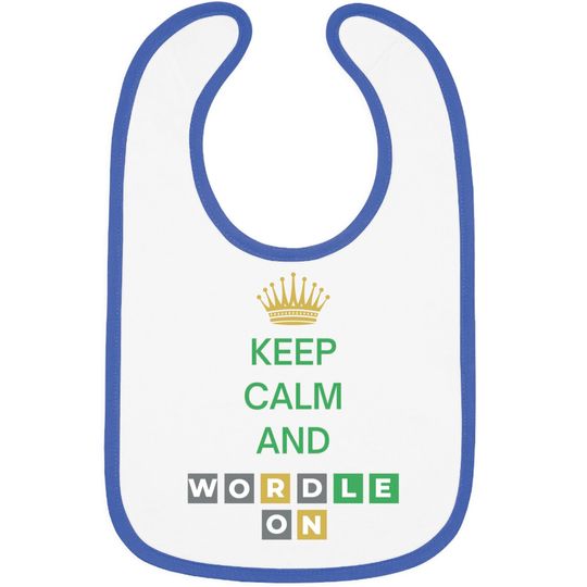 Discover Keep Calm And Wordle On | Wordle Player Gift Ideas Bibs
