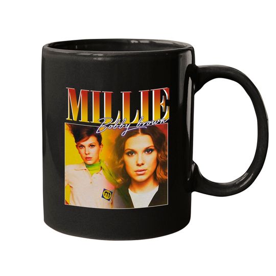 Discover Millie Bobby Brown Mugs Vintage design, Millie Bobby Brown Retro Unisex Mug