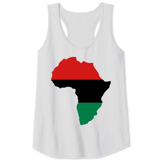 Discover Red, Black & Green Africa Flag Tank Tops