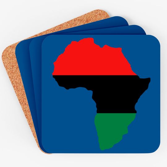 Discover Red, Black & Green Africa Flag Coasters