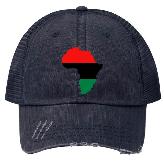 Discover Red, Black & Green Africa Flag Trucker Hats