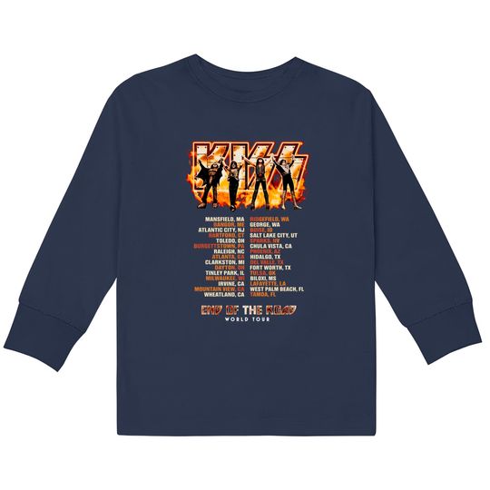 Discover KISS End Of The Road World Tour Tank Tops, Kiss Tour Dates  Kids Long Sleeve T-Shirts, Kiss Rock Band Tank Tops