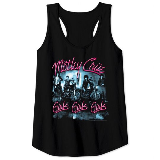 Discover Motley Crue Girls Girls Girls Tank Tops Album Cover Rock Band Concert Merch, Motley Crue Shirt