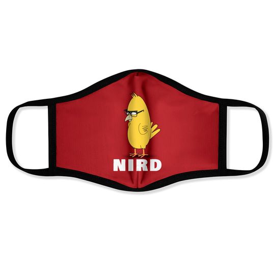 Discover Nird Bird Nerd Funny Nerd Face Masks