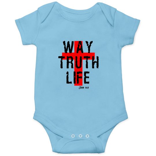 Discover Way Truth Life Christian Cross Onesies