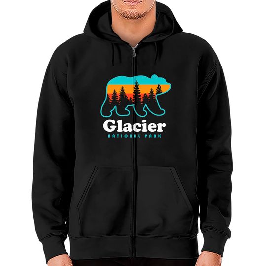 Discover Glacier National Park Zip Hoodies