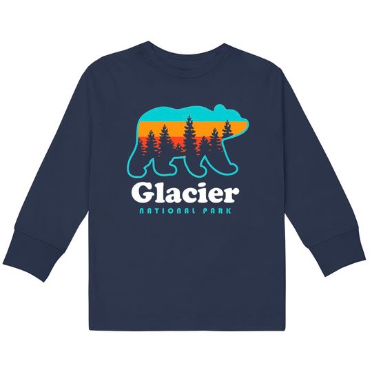Discover Glacier National Park  Kids Long Sleeve T-Shirts