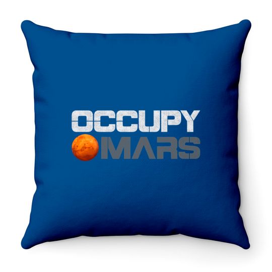 Discover Occupy Mars Throw Pillow Throw Pillows