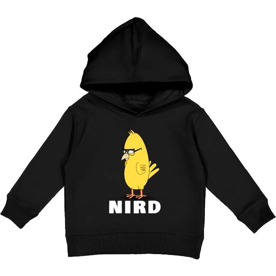 Discover Nird Bird Nerd Funny Nerd Kids Pullover Hoodies