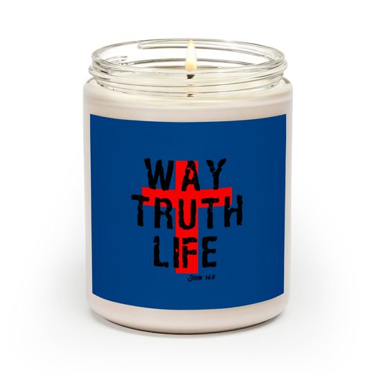 Discover Way Truth Life Christian Cross Scented Candles