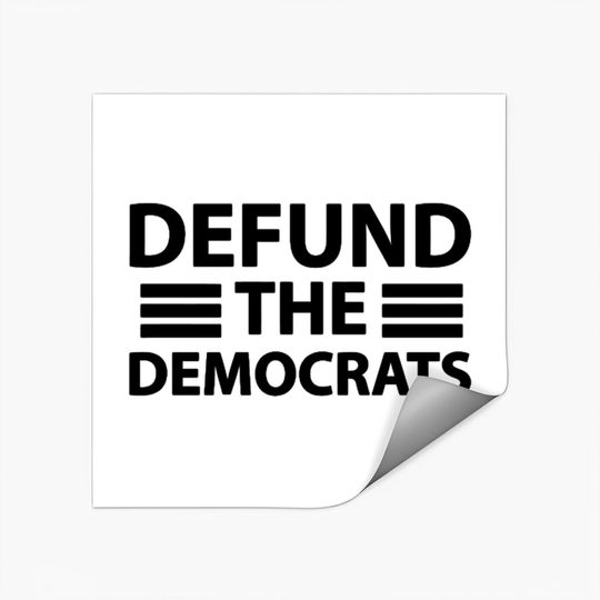 Discover Defund The Democrats Funny Parody Social Distancin Stickers