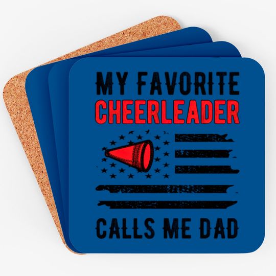 Discover Cheer Dad Cheerleader Father Cheerleading Dad Gift Coasters