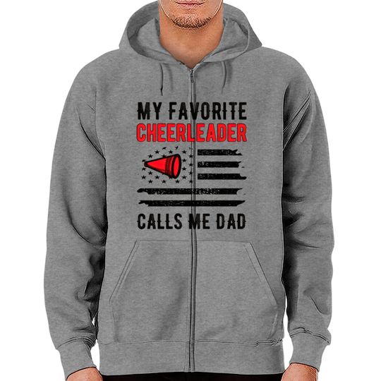 Discover Cheer Dad Cheerleader Father Cheerleading Dad Gift Zip Hoodies