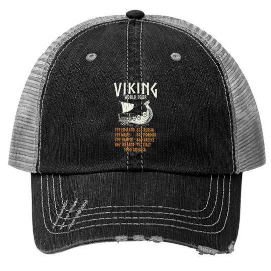 Discover Viking , Vikings Gift, Norse, Odin, Valhalla Trucker Hats