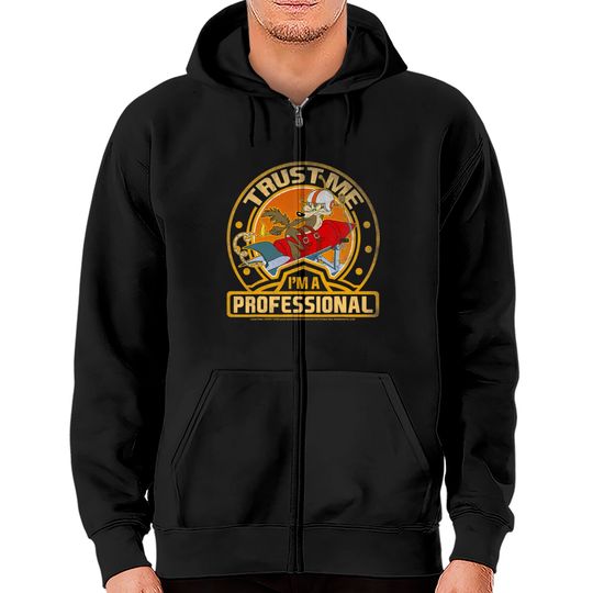Discover Wile E Coyote Trust Me I m A Professional Zip Hoodies