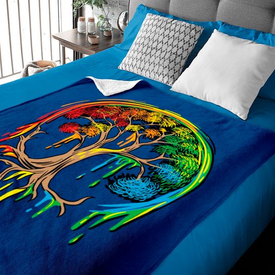 Discover Colorful Tree Life is really good Tree Art Baby Blankets