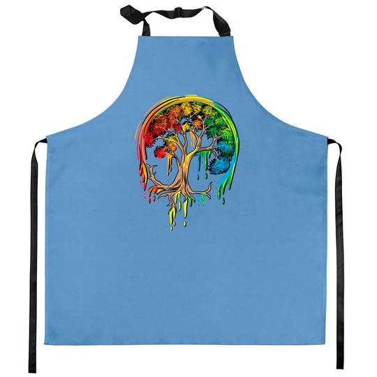 Discover Colorful Tree Life is really good Tree Art Kitchen Aprons
