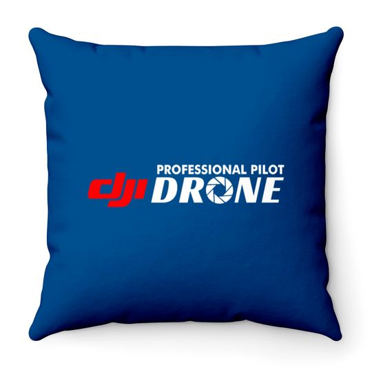 Discover DJI Professional pilot drone Throw Pillows