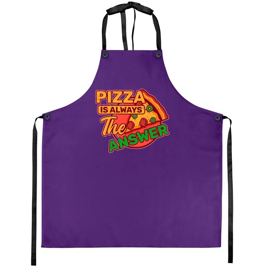 Discover Pizza is Always the Answer Pepperoni Snack Tomato Aprons