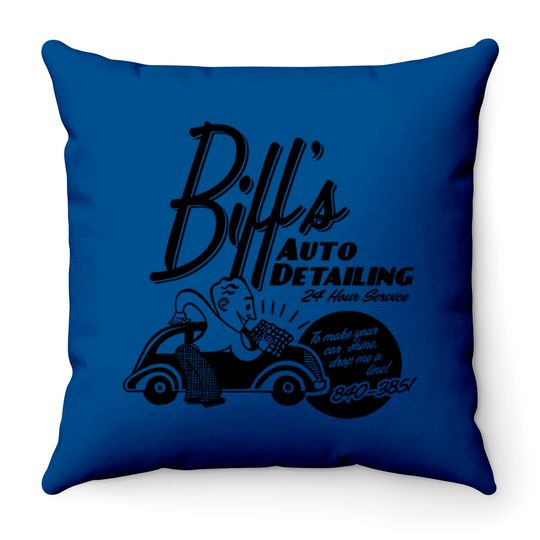 Discover Biffs Auto Detailing Throw Pillows