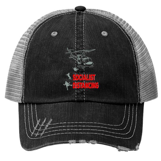 Discover Funny Pilot Socialist Distancing Helicopter Gifts Trucker Hats