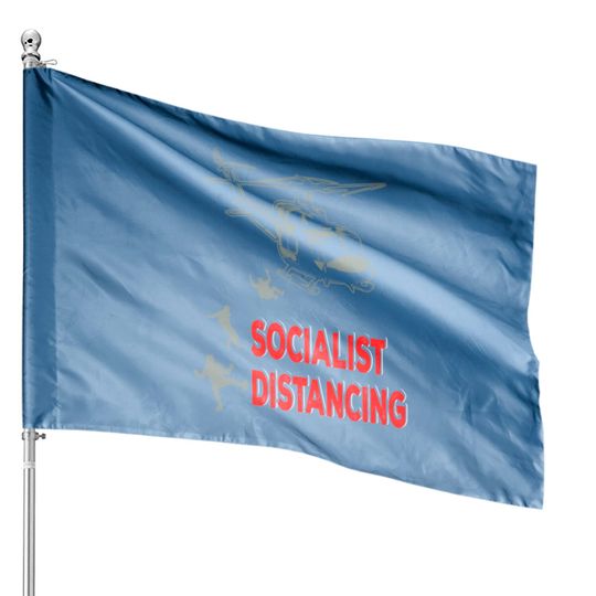Discover Funny Pilot Socialist Distancing Helicopter Gifts House Flags