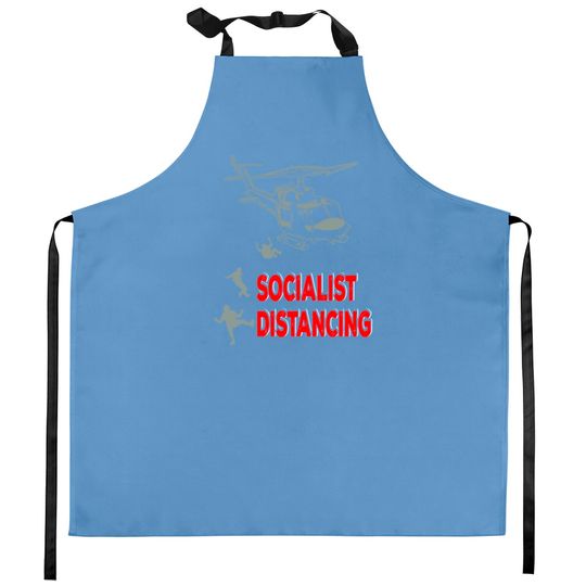Discover Funny Pilot Socialist Distancing Helicopter Gifts Kitchen Aprons
