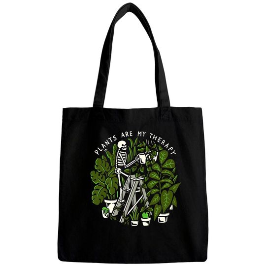 Discover Skeleton Gardener Plants Are My Therapy Gardening Premium Bags