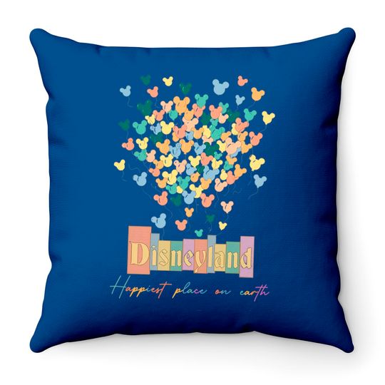 Discover Disneyland Happiest Place on Earth Throw Pillows