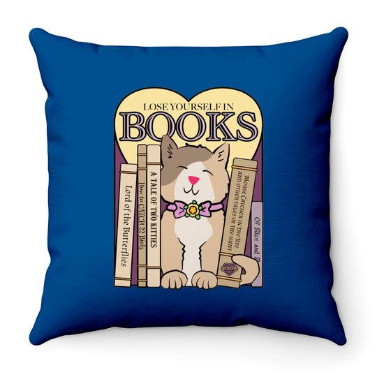 Discover Lose Yourself in Books - Library - Throw Pillows