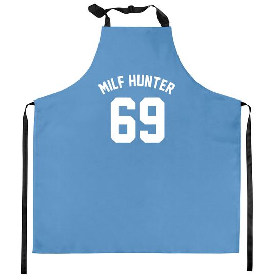 Discover MILF Hunter 69 Jersey Kitchen Aprons
