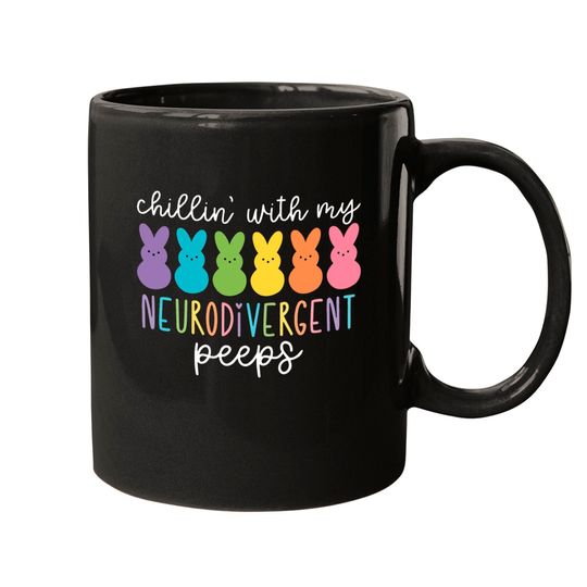 Discover Chillin With My Neurodivergent Peeps Mugs, Special Education Mug, Autism Mug, Awareness Day Mug, Autism Mom Mug, Autistic Mug