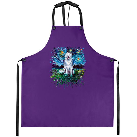Discover Great Pyrenees Night (splash version) - Great Pyrenees - Aprons