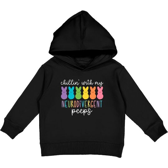 Discover Chillin With My Neurodivergent Peeps Kids Pullover Hoodies, Special Education Shirt, Autism Shirt, Awareness Day Shirt, Autism Mom Shirt, Autistic Tee