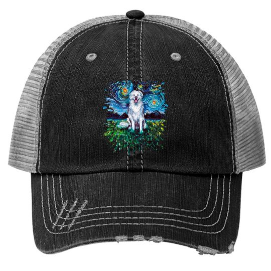 Discover Great Pyrenees Night (splash version) - Great Pyrenees - Trucker Hats