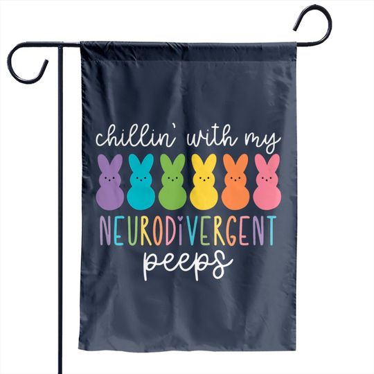 Discover Chillin With My Neurodivergent Peeps Garden Flags, Special Education Garden Flag, Autism Garden Flag, Awareness Day Garden Flag, Autism Mom Garden Flag, Autistic Garden Flag