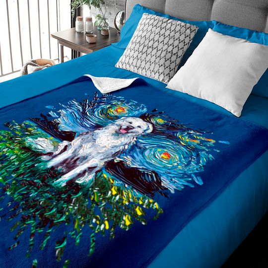 Discover Great Pyrenees Night (splash version) - Great Pyrenees - Baby Blankets