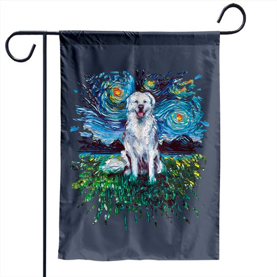 Discover Great Pyrenees Night (splash version) - Great Pyrenees - Garden Flags