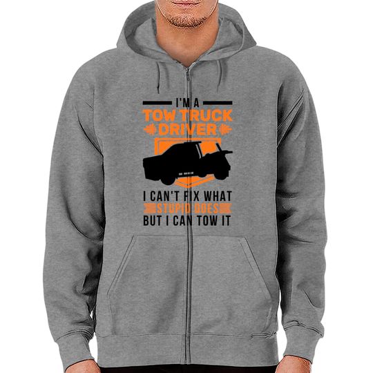 Discover Tow Truck Towing Service - Tow Truck - Zip Hoodies