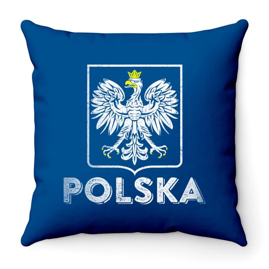 Discover Polska Retro Style Throw Pillow Poland Throw Pillows Polish Soccer Throw Pillow