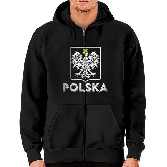Discover Polska Retro Style Tee Poland Zip Hoodies Polish Soccer Shirt